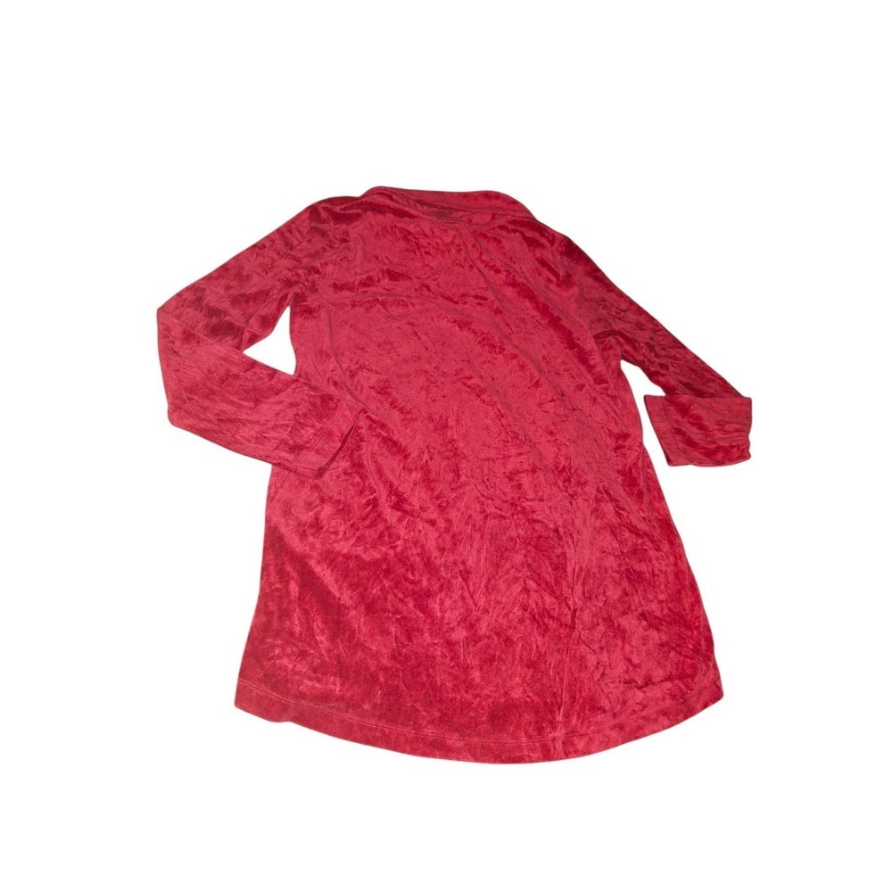 Pure Jill Sweater Womens Tunic Velour Velvet Long Sleeve Cowl Neck Top SZ M Wine - Picture 4 of 6